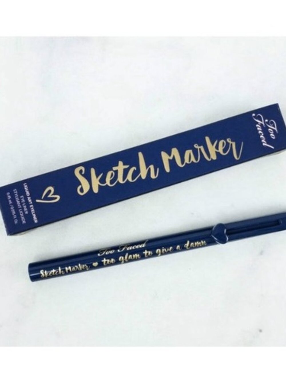 Too Faced Sketch Marker Liquid Art Eyeliner DEEP NAVY BLUE .015 oz Full Sz NIB